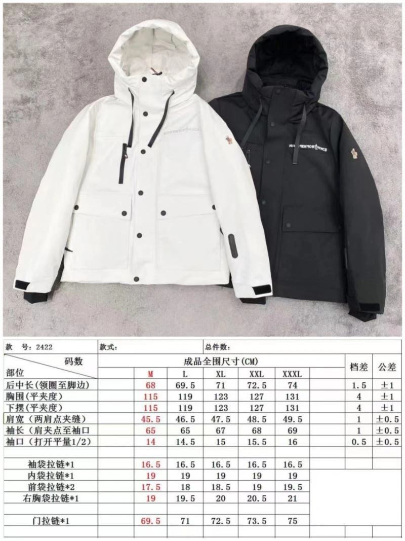 Moncler Down Jackets SmoothTexture 144614