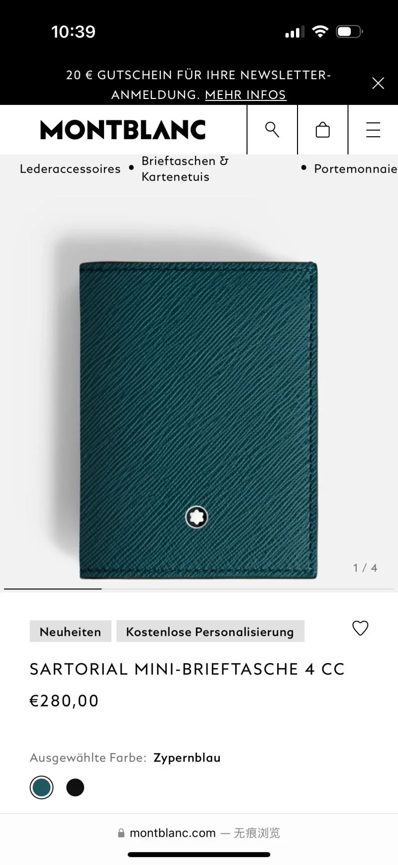Original Montblanc Wallets Purse 38445