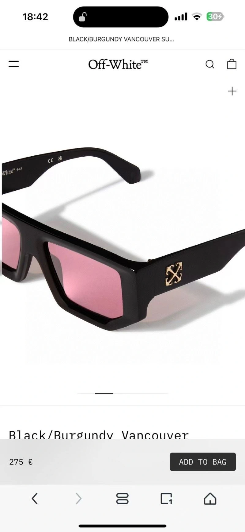 Packable Off White Sunglasses 281771