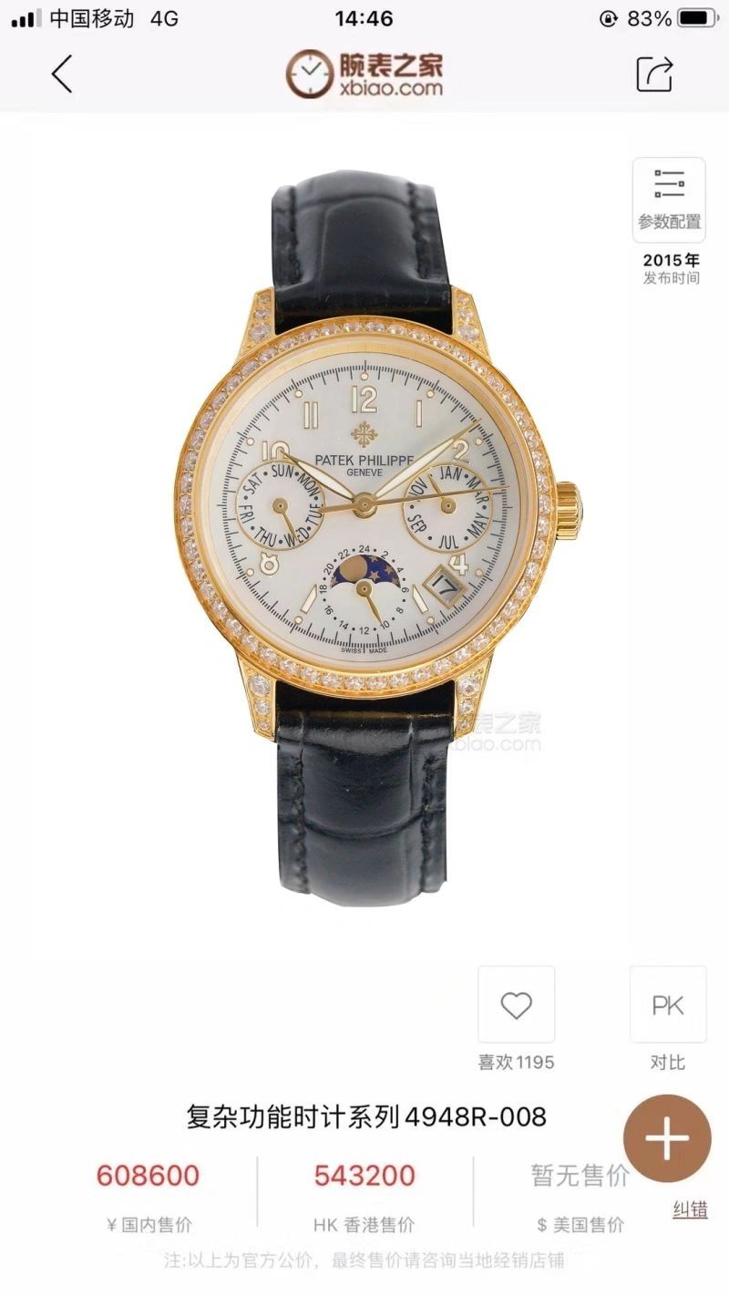 Chic PATEK PHILIPPE Watches 195832
