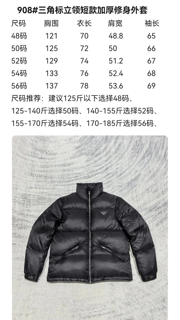Breathable Prada Down Jackets 172636