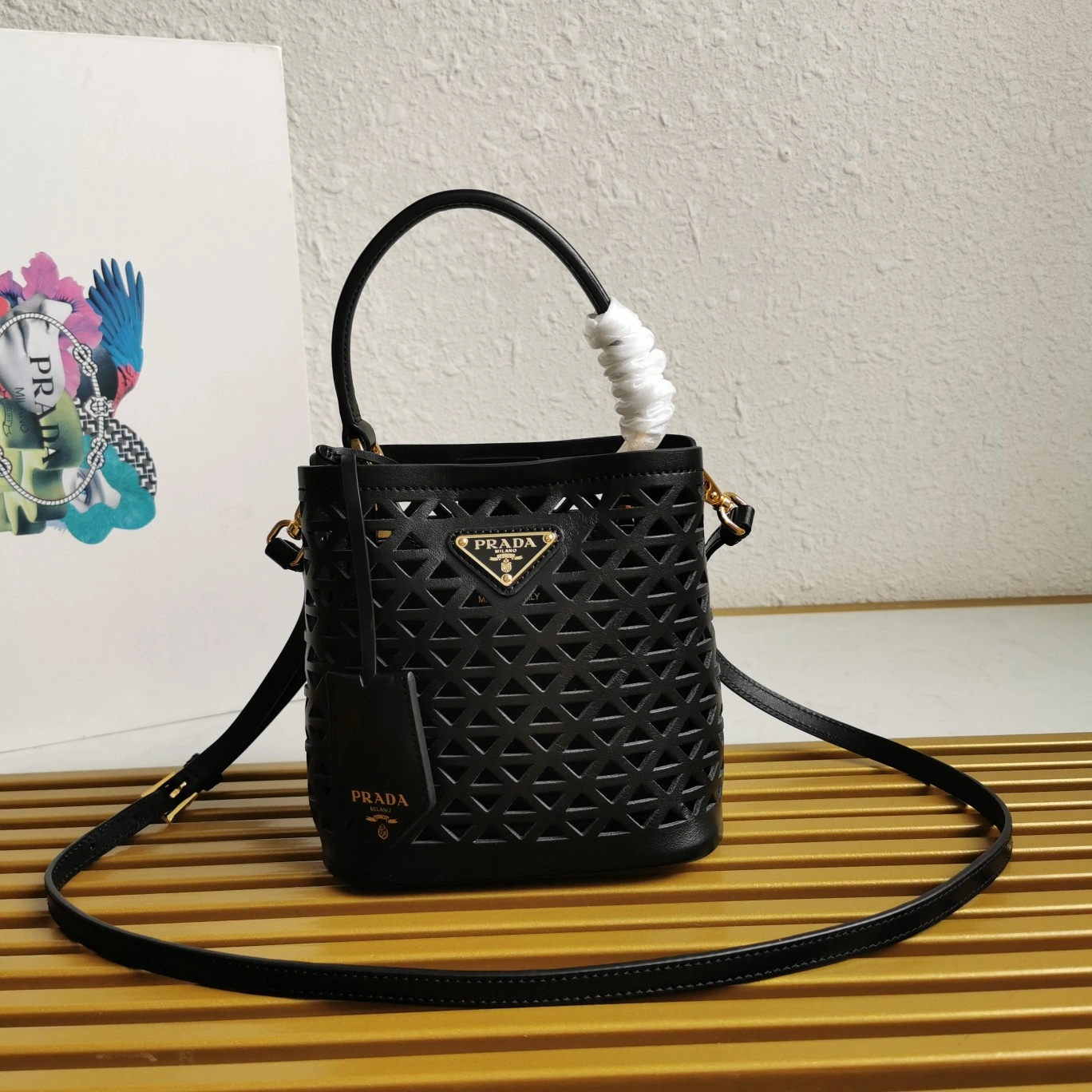 SmoothTexture Prada Drawstring Bags 73660