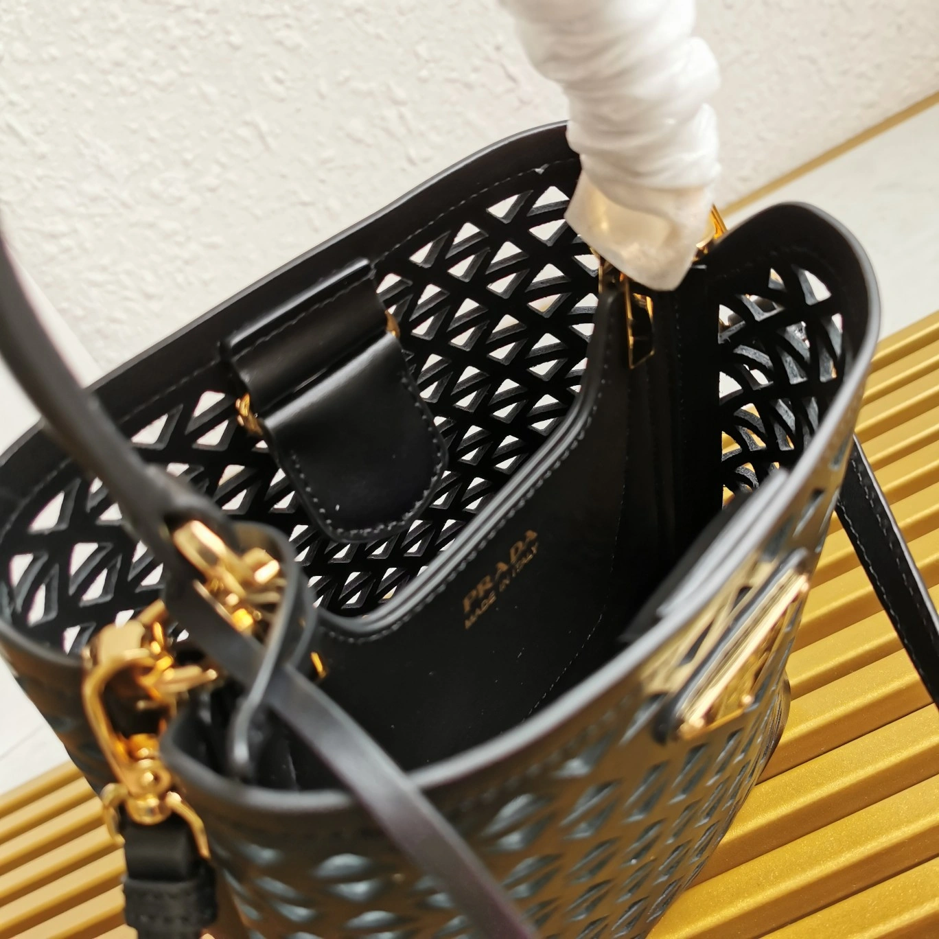 SmoothTexture Prada Drawstring Bags 73660