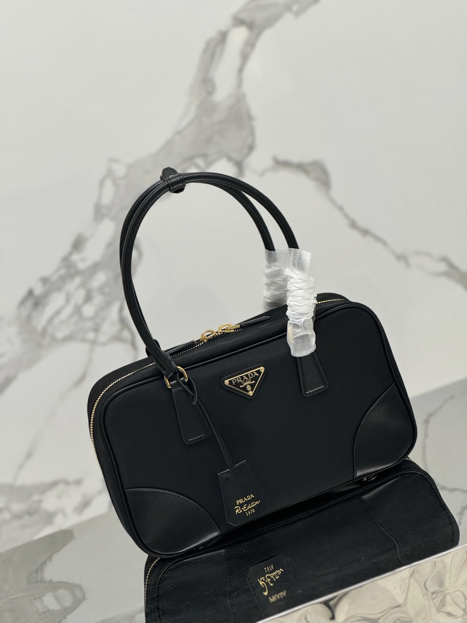 Breathable Prada Top Handle Bags 73715