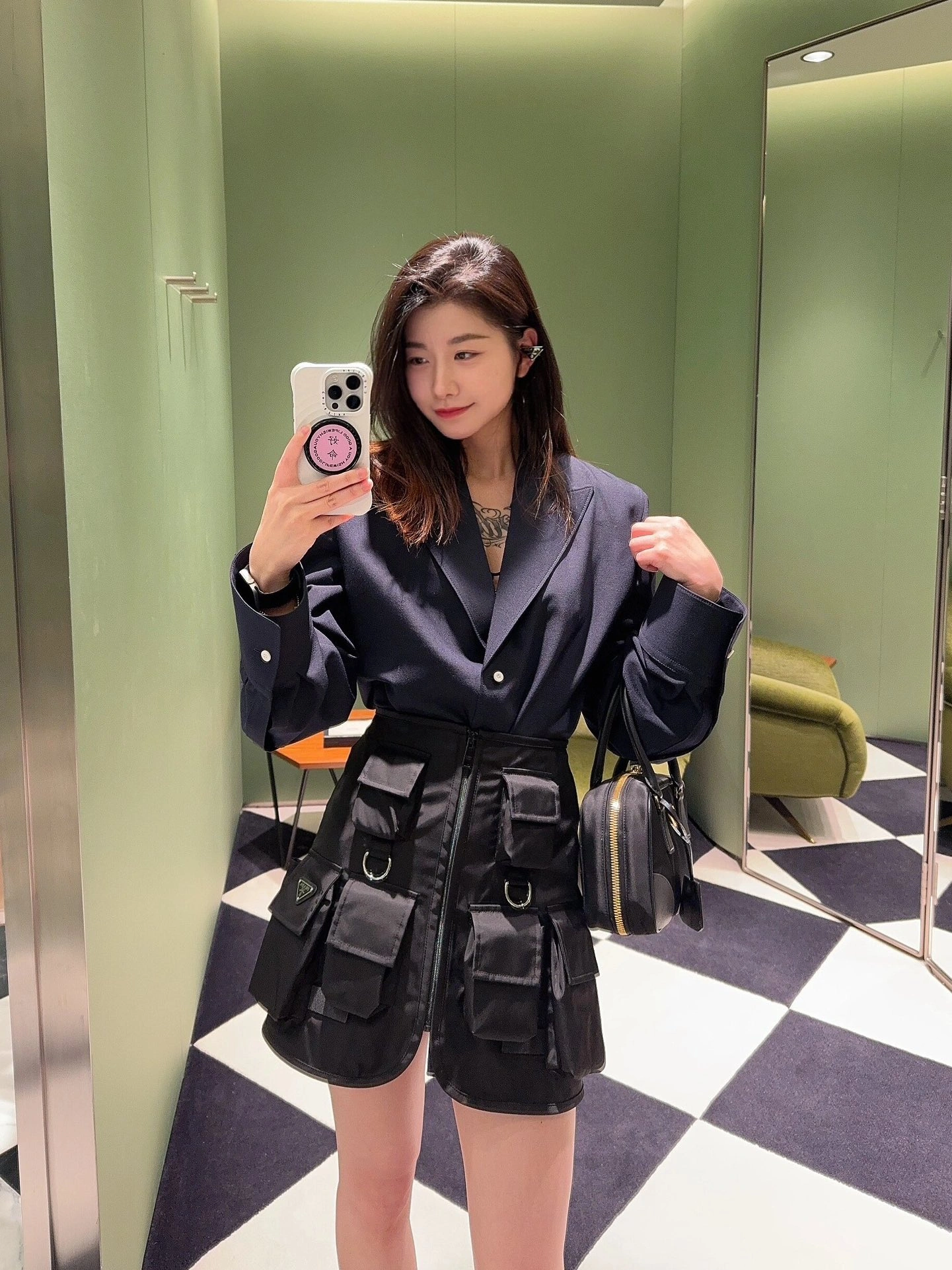 Breathable Prada Top Handle Bags 73715