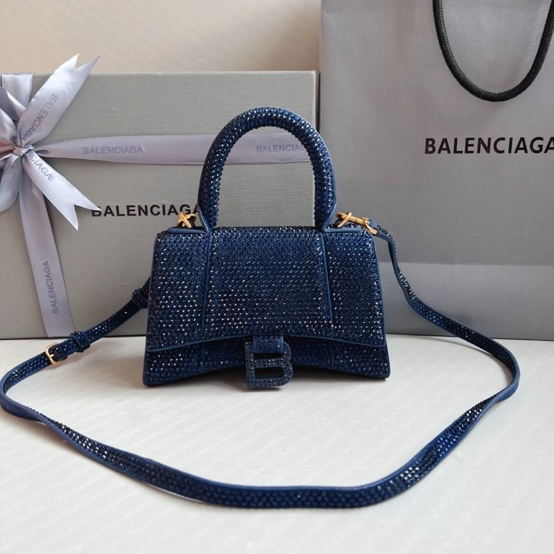 Upgraded Royal Blue Rhinestone Hourglass Bag with  B-Clasp 70041