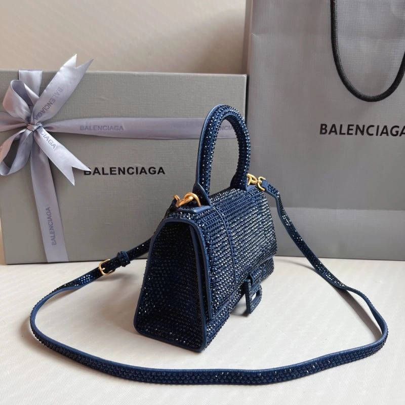 Upgraded Royal Blue Rhinestone Hourglass Bag with  B-Clasp 70041