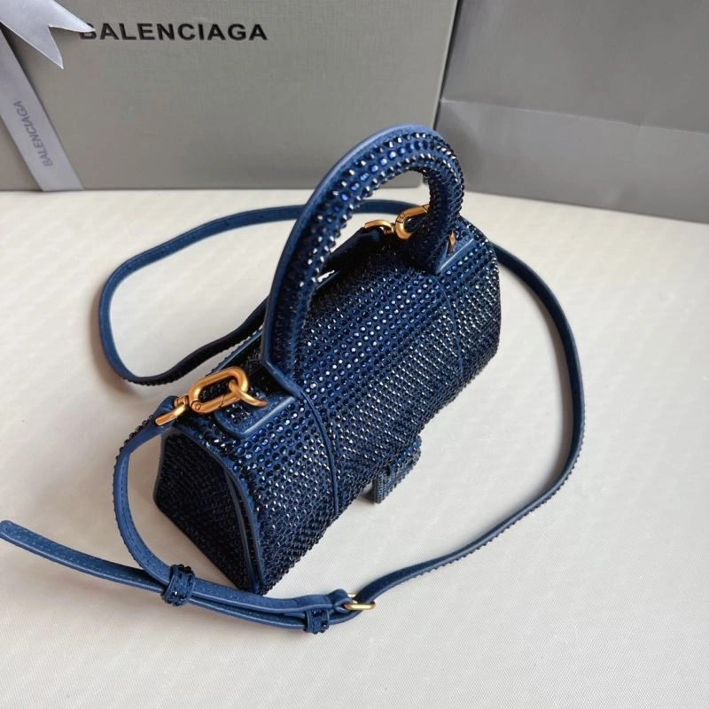 Upgraded Royal Blue Rhinestone Hourglass Bag with  B-Clasp 70041