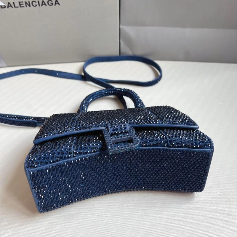 Upgraded Royal Blue Rhinestone Hourglass Bag with  B-Clasp 70041