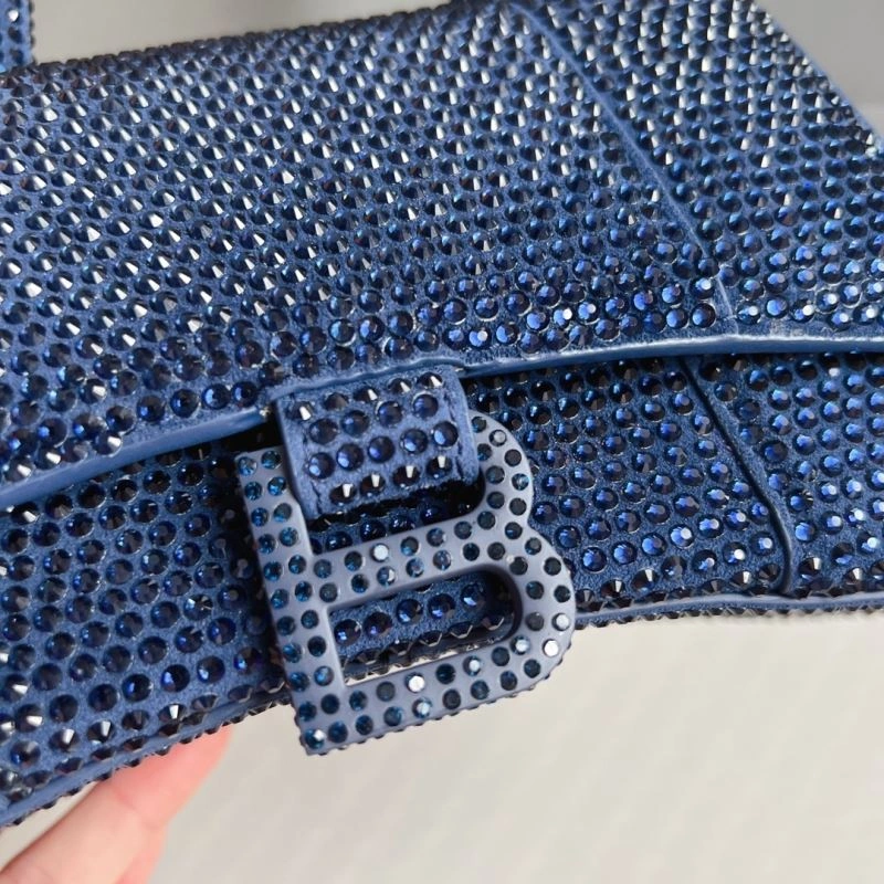Upgraded Royal Blue Rhinestone Hourglass Bag with  B-Clasp 70041