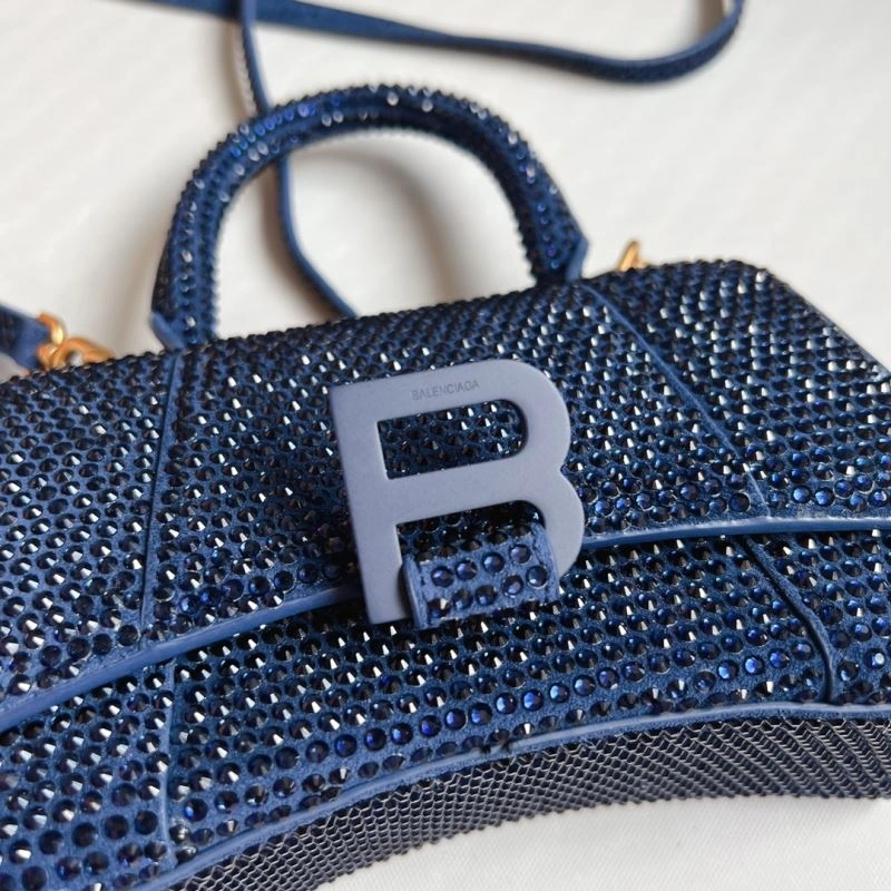 Upgraded Royal Blue Rhinestone Hourglass Bag with  B-Clasp 70041