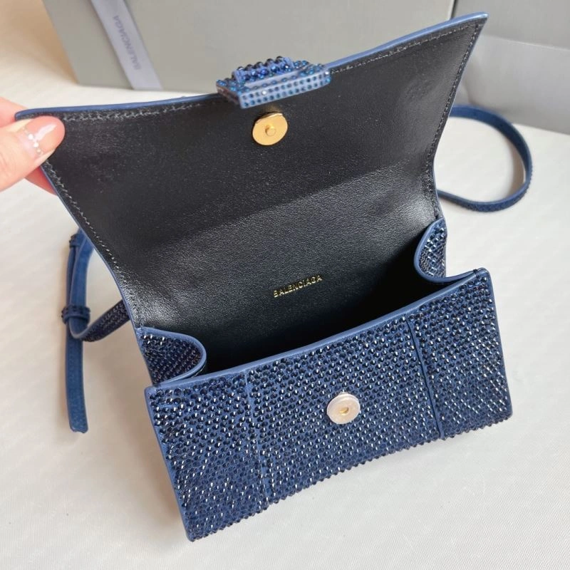 Upgraded Royal Blue Rhinestone Hourglass Bag with  B-Clasp 70041