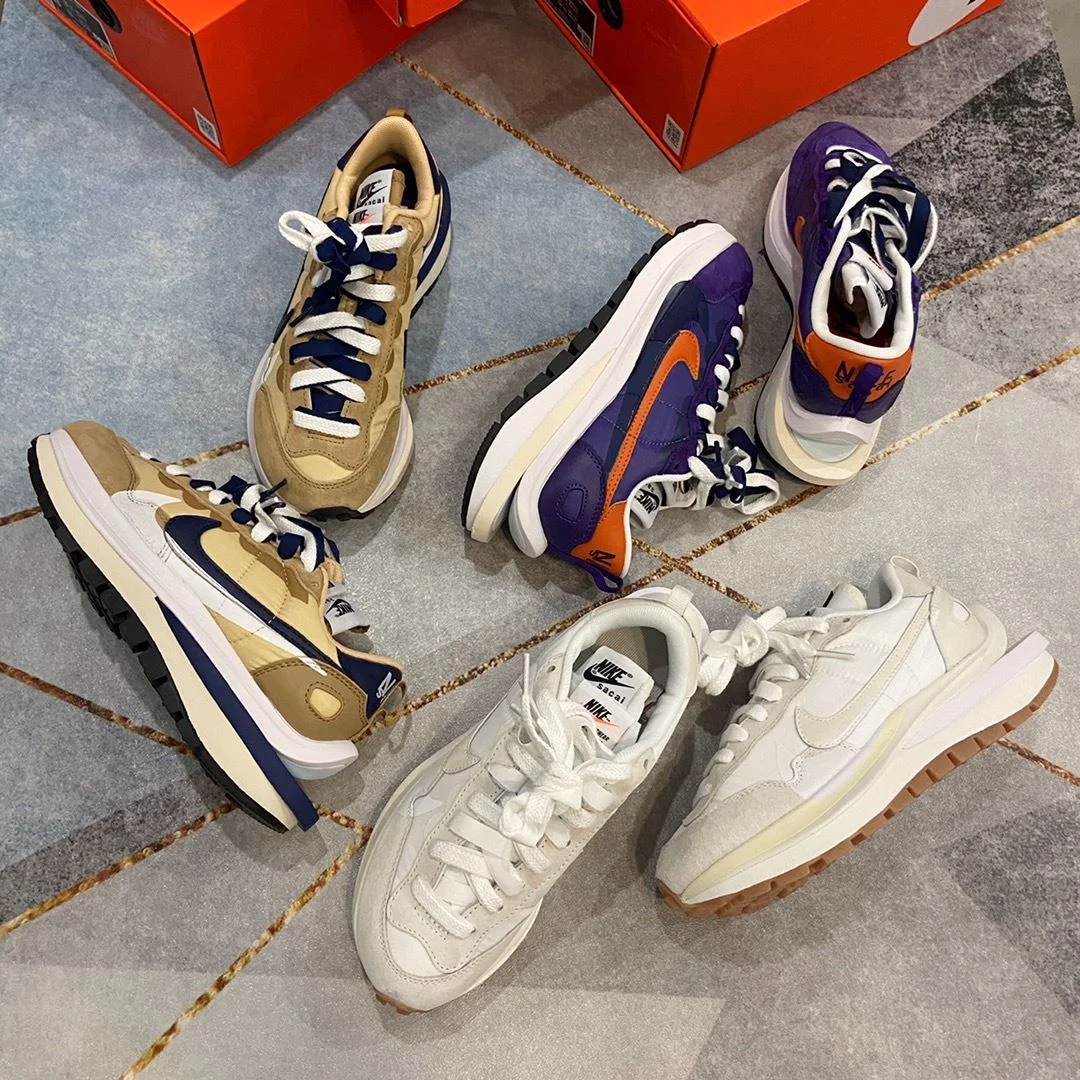 Casual Sacai x Nike VaporWaffle Shoes 33487