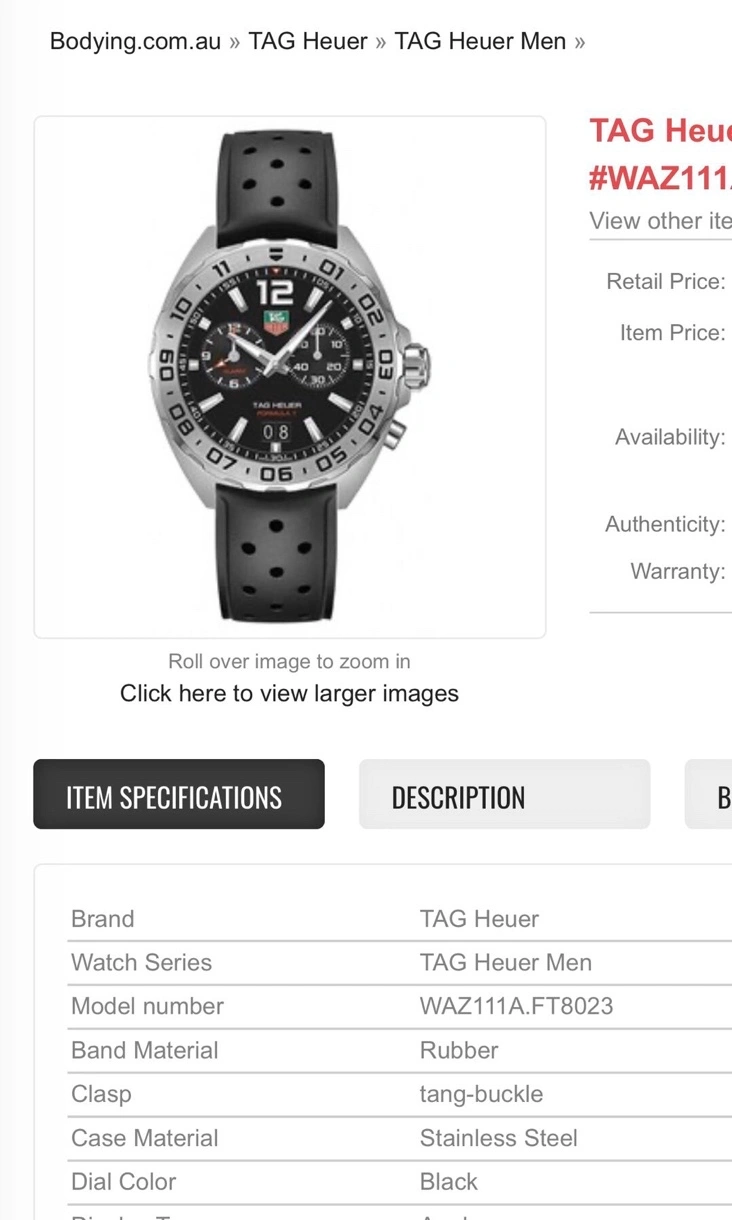 TAG HEUER Watches Supportive 203105