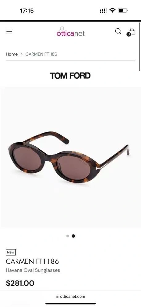 Tom Ford Sunglasses Minimalist 282402