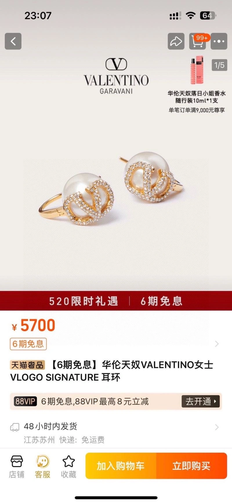 Comfortable Valentino Earrings 211041