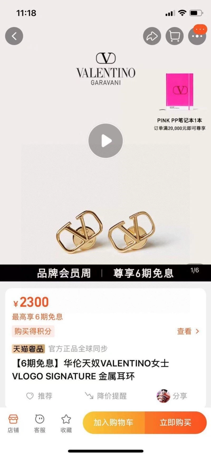 Attractive Valentino Earrings 209093