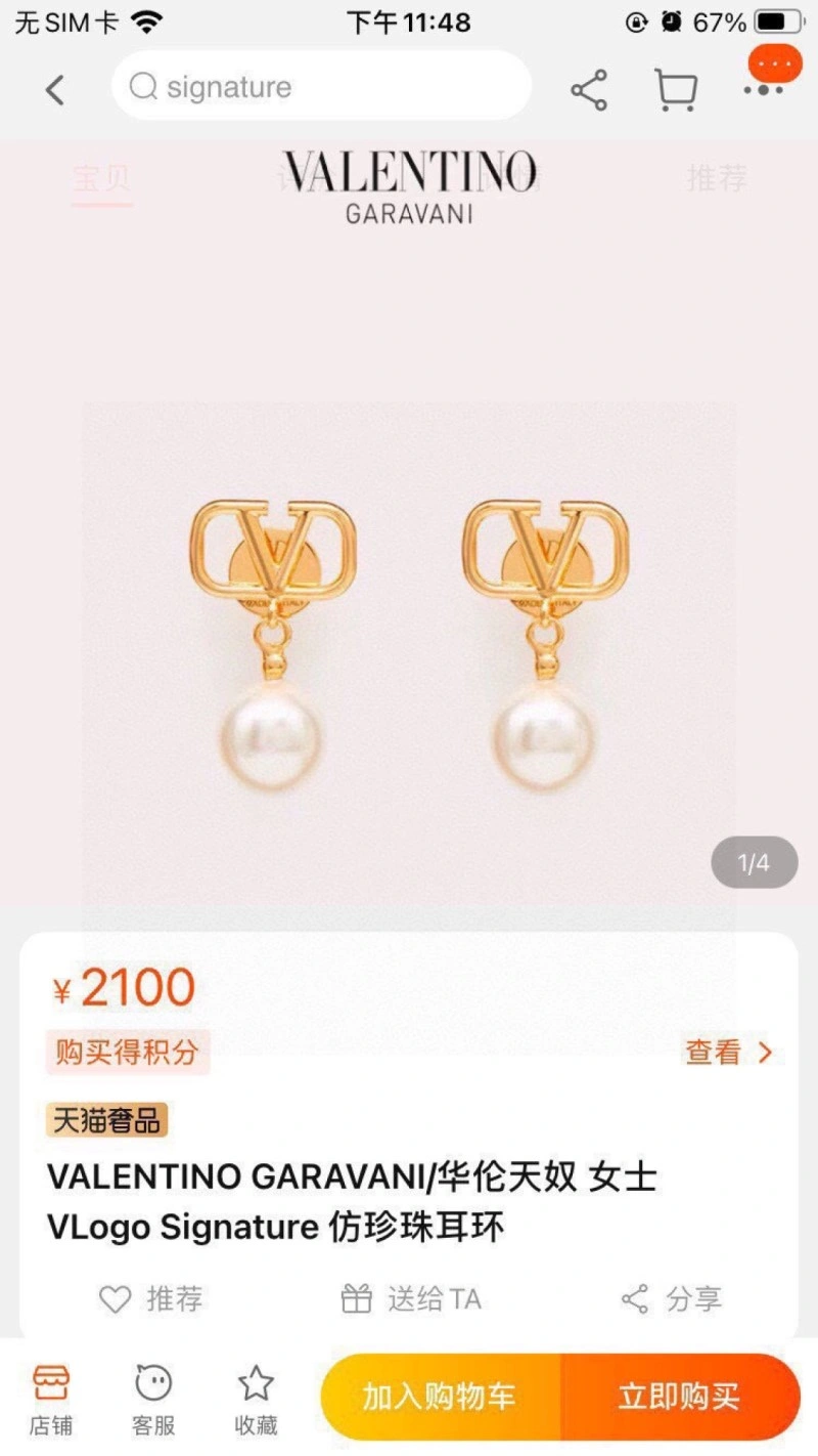 Valentino Earrings TopPick 207706