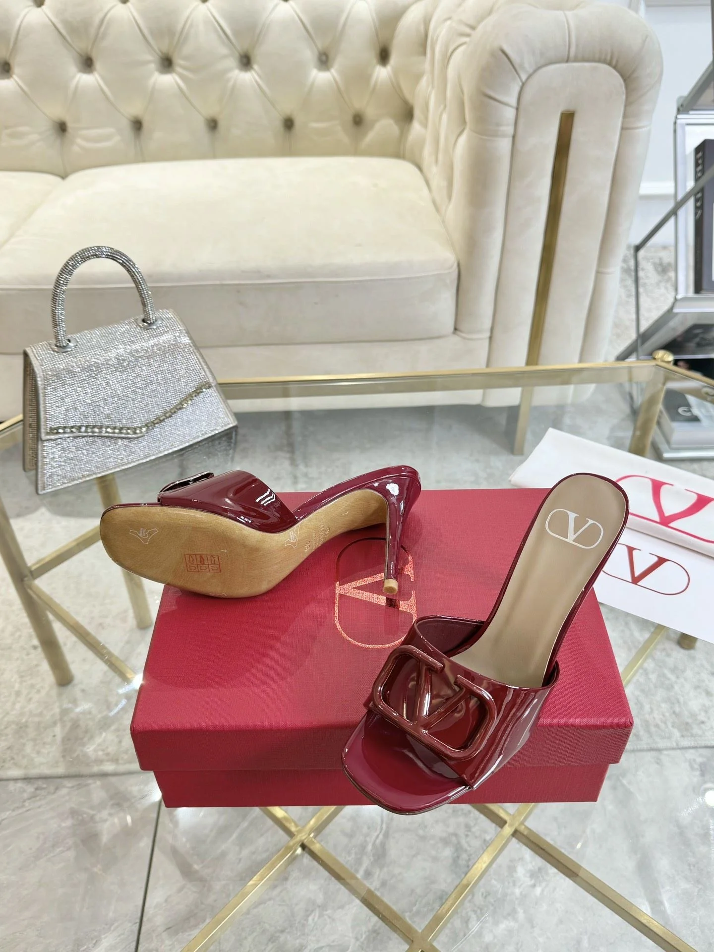WaterResistant Valentino Slippers 35890