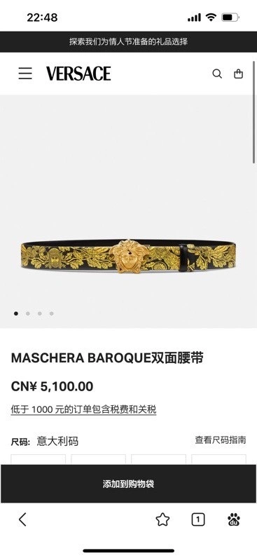 Sporty Versace Belts 305696