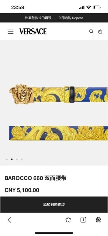 HighQuality Versace Belts 305713