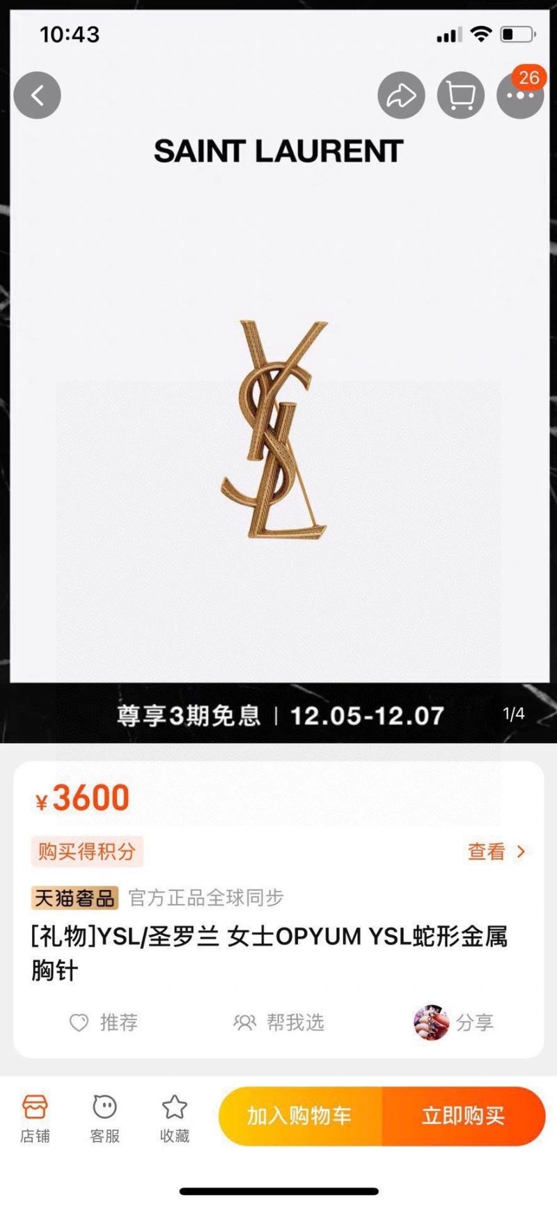UrbanChic Ysl Brooches 212704